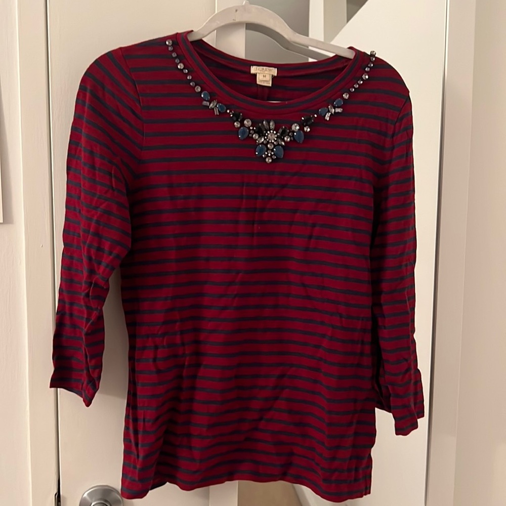 Jcrew shirt with built in necklace
